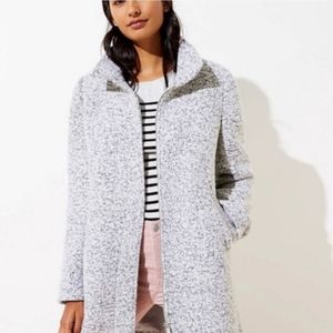 LOFT Boucle Funnel Neck Coat